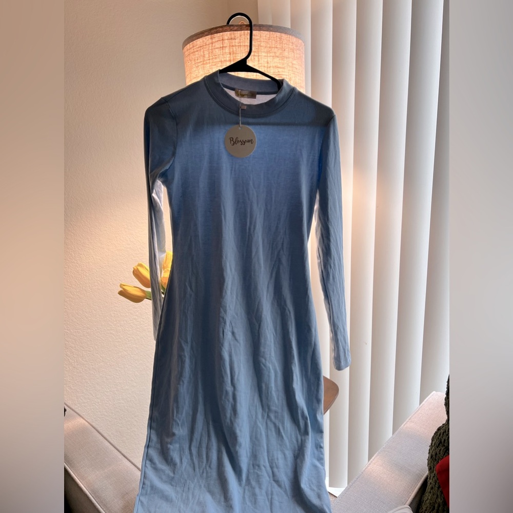Baby blue cotton dress
